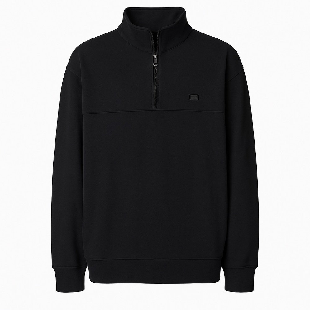 NWT The Kooples Black Crewneck Fleece Sweater